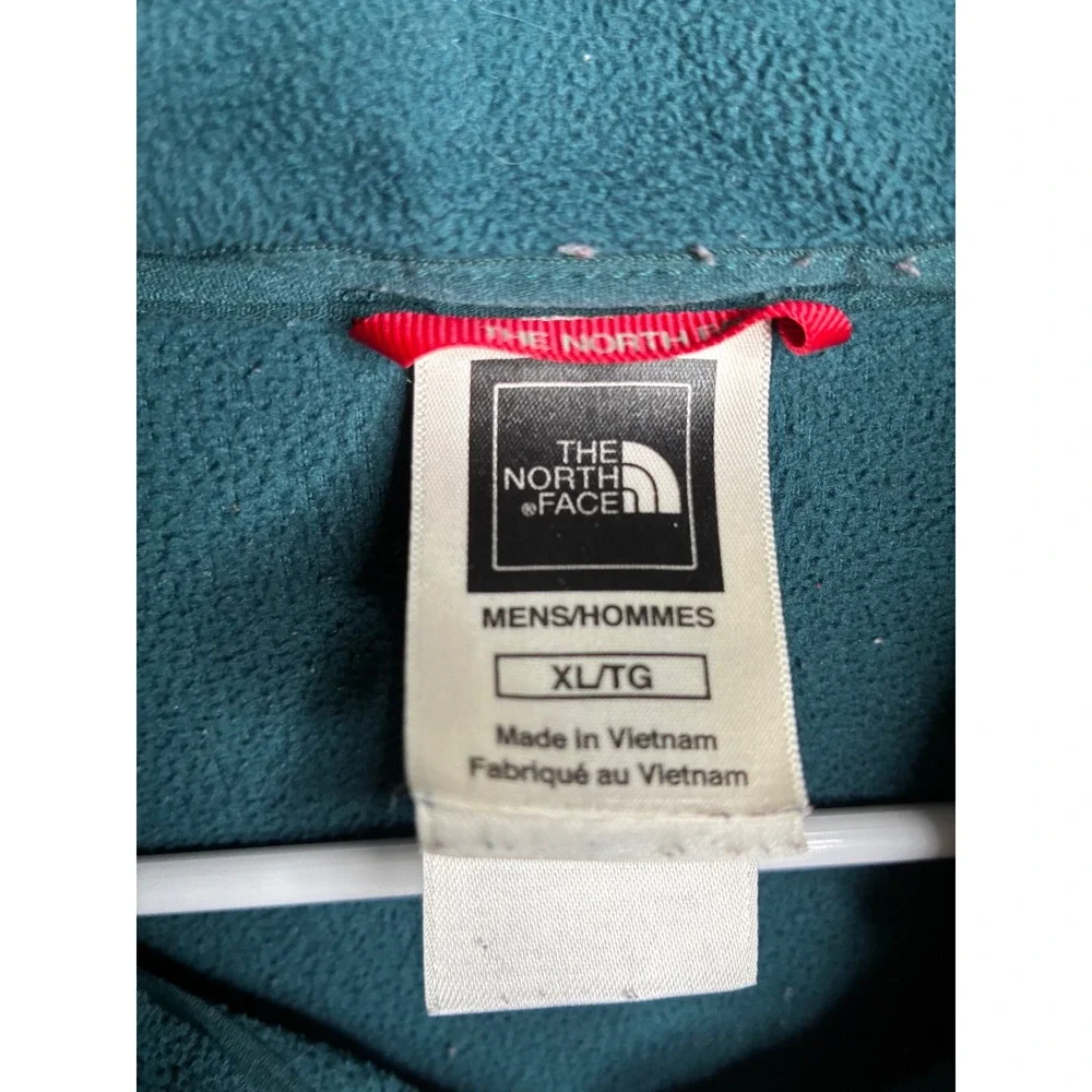 The North Face Mens XL TKA 100 Quarter Zip Fleece Pullover Teal Green Purple